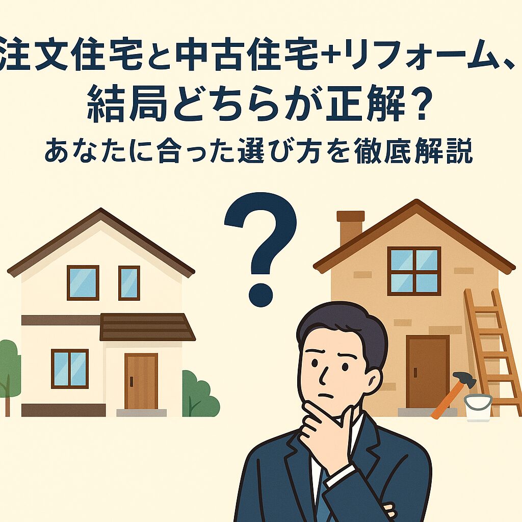 注文住宅と中古住宅＋リフォーム、結局どちらが正解？あなたに合った選び方を徹底解説